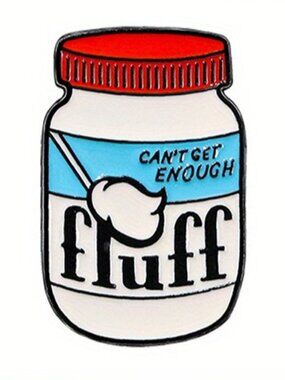 MARSHMALLOW FLUFF OIL DRIPPED ENAMEL PIN  NWT
